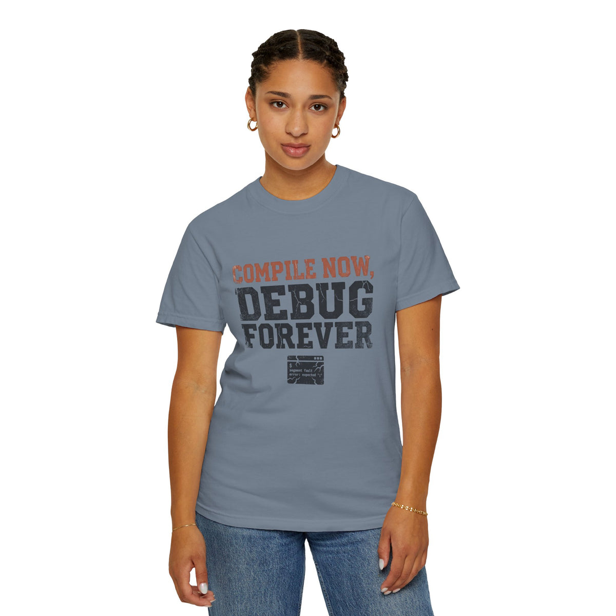 Compile Now, Debug Forever Funny Programmer Shirt, Coding Humor Tee, Software Developer Gift, Computer Geek T-Shirt