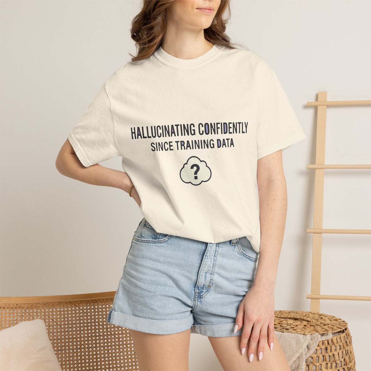 Hallucinating Confidently Funny AI Shirt, Programmer Humor Tee, Machine Learning Joke, Sarcastic Developer Gift, Computer Geek T-Shirt