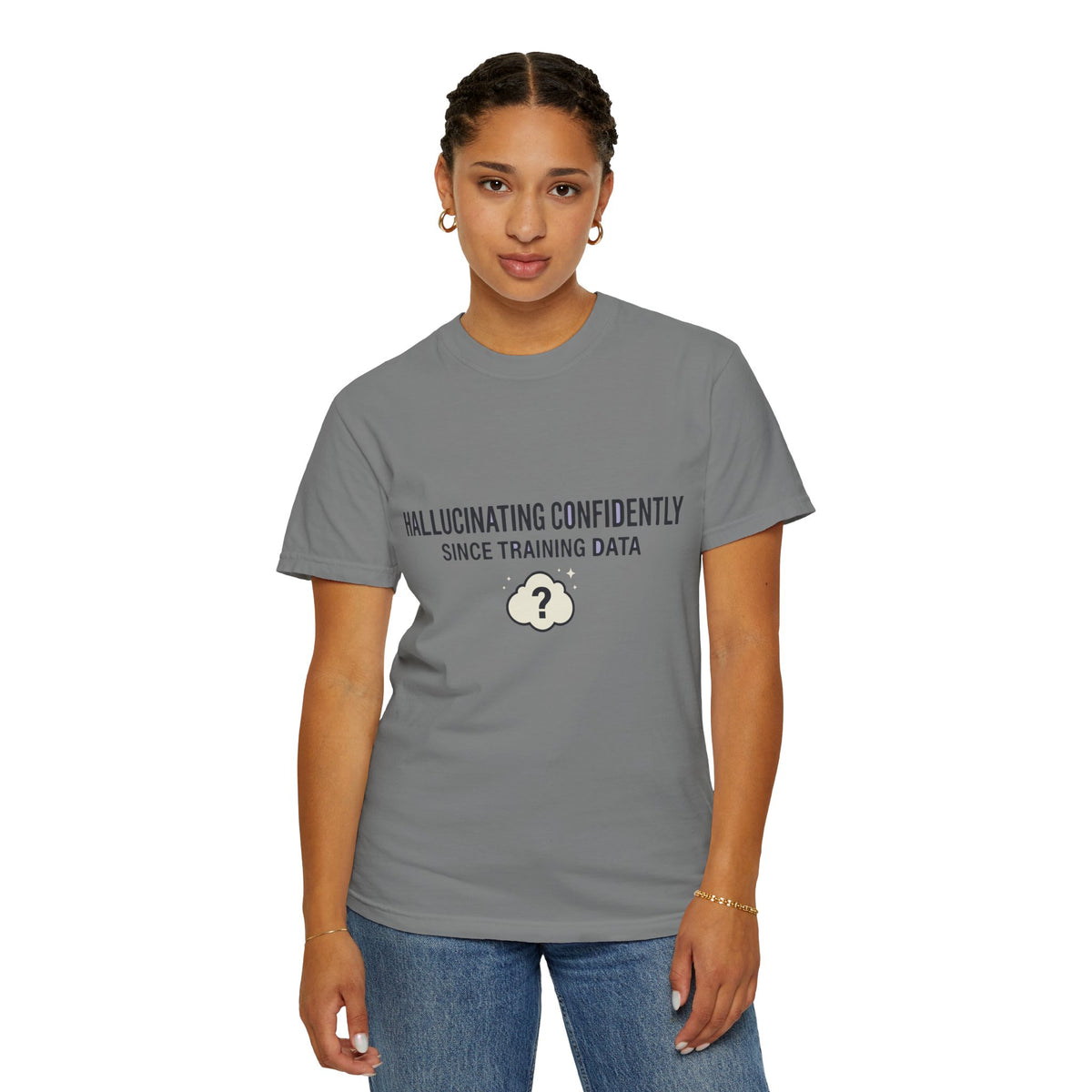 Hallucinating Confidently Funny AI Shirt, Programmer Humor Tee, Machine Learning Joke, Sarcastic Developer Gift, Computer Geek T-Shirt