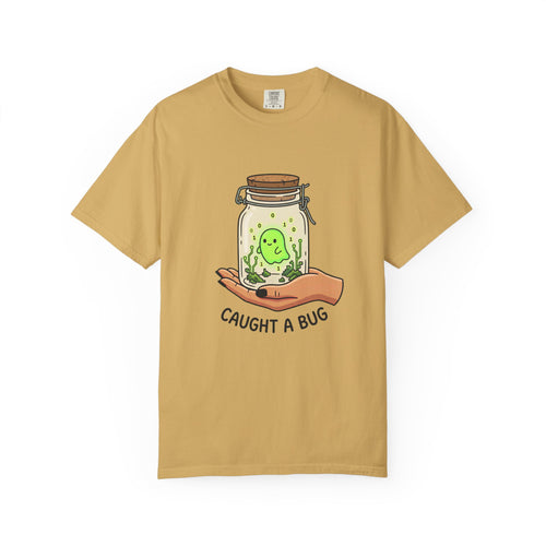 Caught a Bug Ghost in a Jar T-Shirt, Funny Halloween Shirt for Programmers, Developers & Computer Geeks, Cute Data Ghost Terrarium Tee
