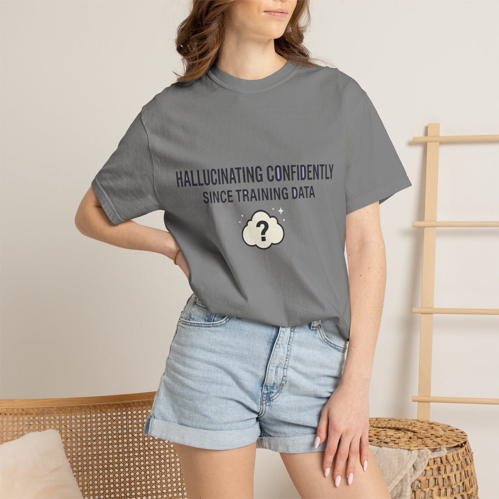 Hallucinating Confidently Funny AI Shirt, Programmer Humor Tee, Machine Learning Joke, Sarcastic Developer Gift, Computer Geek T-Shirt