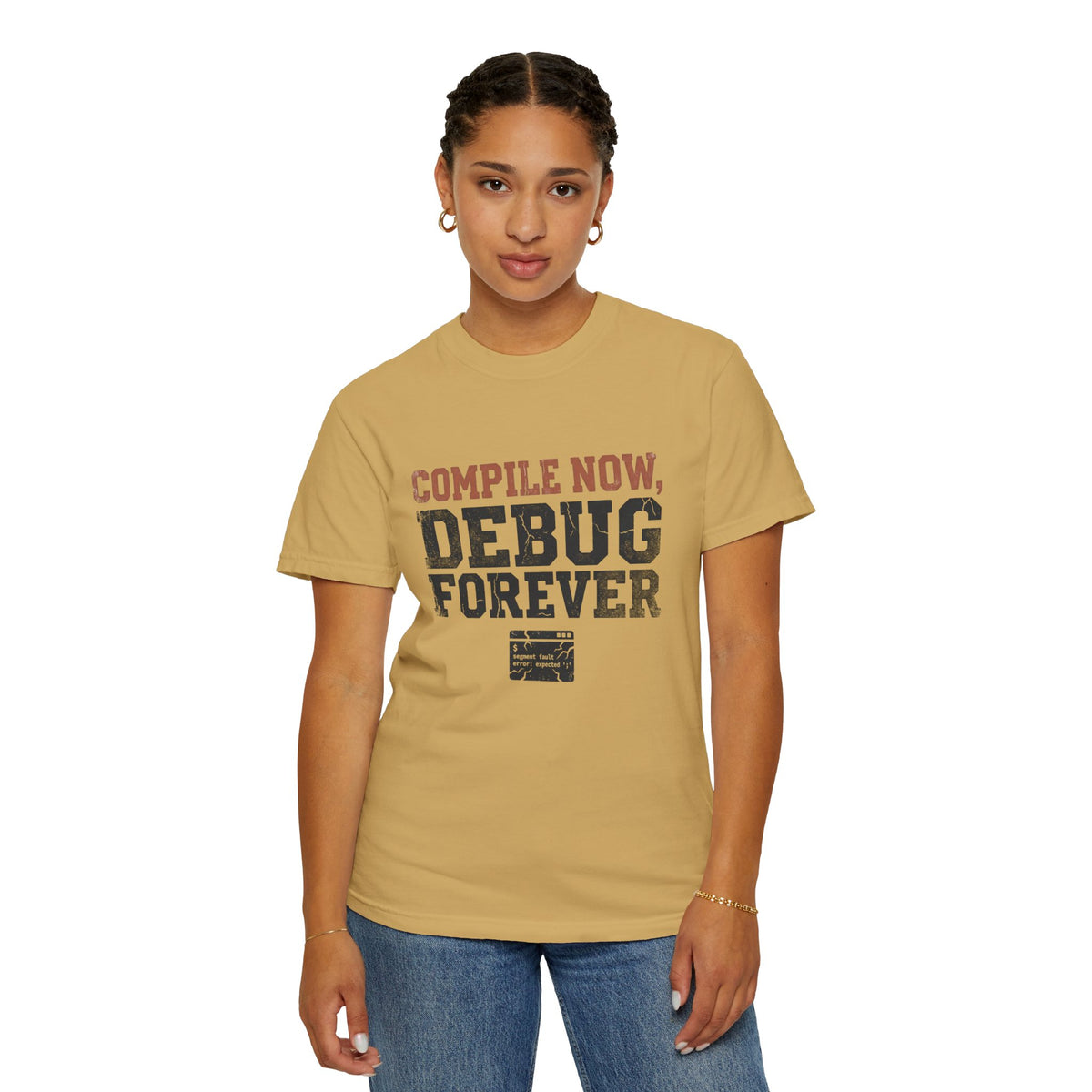 Compile Now, Debug Forever Funny Programmer Shirt, Coding Humor Tee, Software Developer Gift, Computer Geek T-Shirt