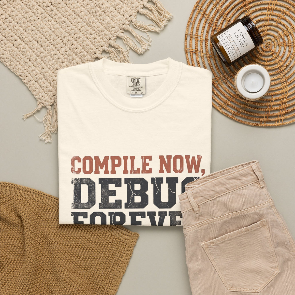 Compile Now, Debug Forever Funny Programmer Shirt, Coding Humor Tee, Software Developer Gift, Computer Geek T-Shirt