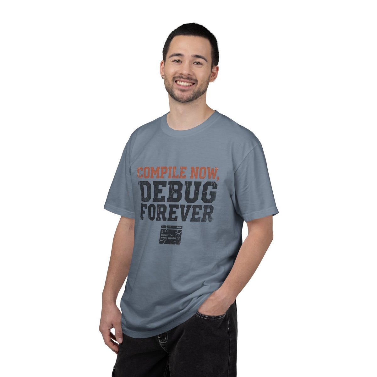 Compile Now, Debug Forever Funny Programmer Shirt, Coding Humor Tee, Software Developer Gift, Computer Geek T-Shirt