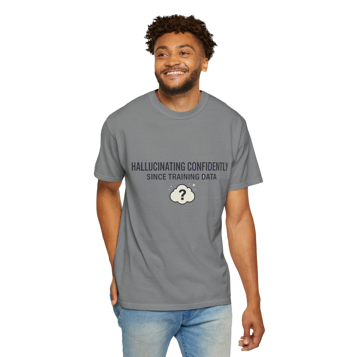 Hallucinating Confidently Funny AI Shirt, Programmer Humor Tee, Machine Learning Joke, Sarcastic Developer Gift, Computer Geek T-Shirt