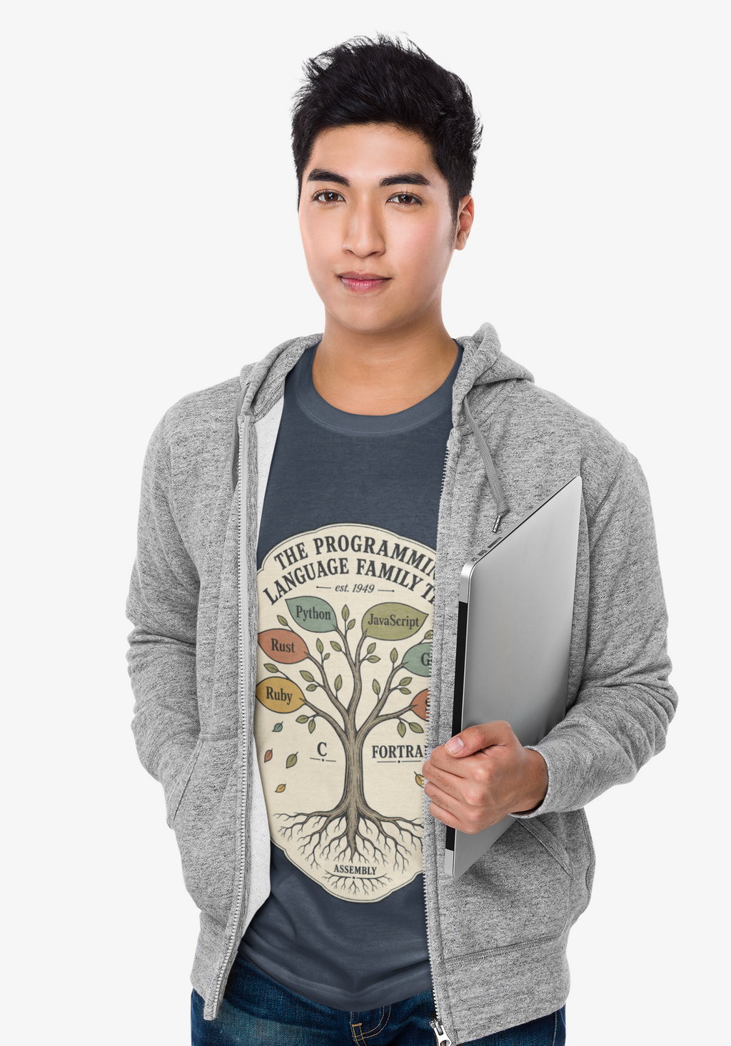 Programming Language Family Tree Shirt, Computer Science Tee, Coder History Chart, Software Engineer Gift, Programmer T-Shirt