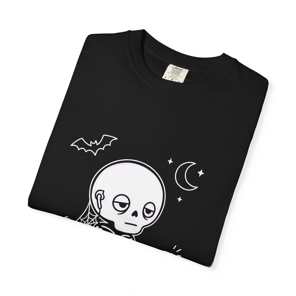 Spooky Season Sleepy Coder Shirt, Cute Skeleton Programmer Tee, Halloween Coding Shirt, Computer Nerd Gift, Funny Developer T-Shirt