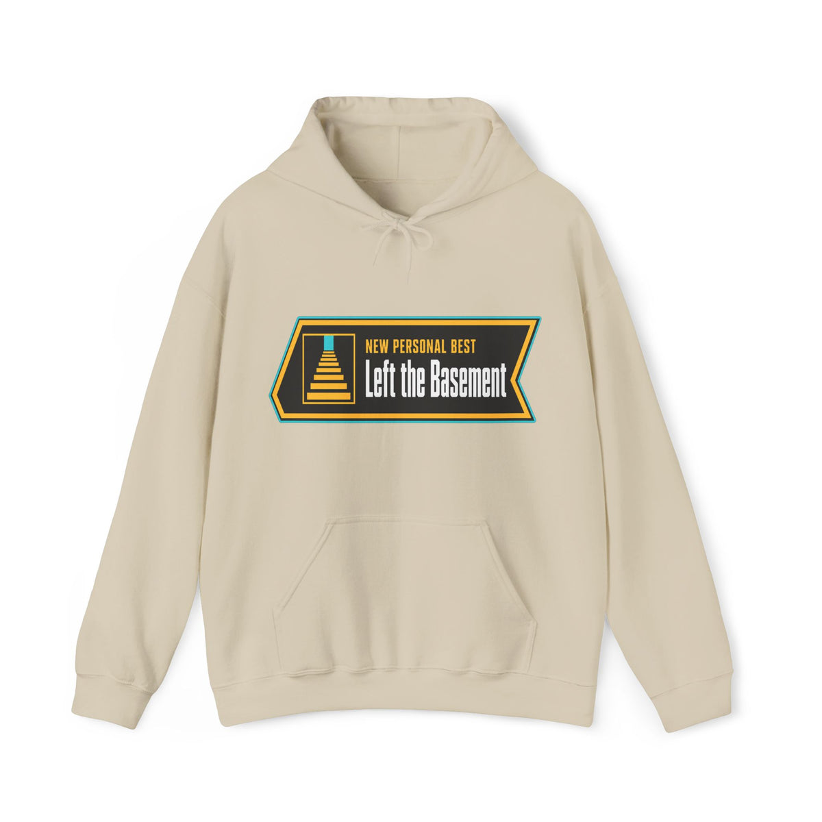 New Personal Best Left the Basement Funny Programmer Hoodie, Computer Geek Sweatshirt, Sarcastic Coder Gift, Nerdy IT Humor Pullover
