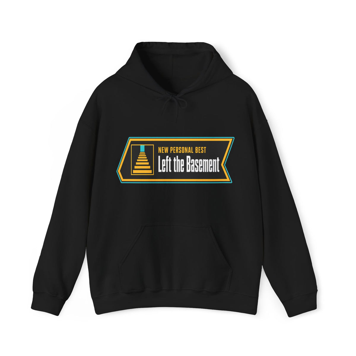 New Personal Best Left the Basement Funny Programmer Hoodie, Computer Geek Sweatshirt, Sarcastic Coder Gift, Nerdy IT Humor Pullover
