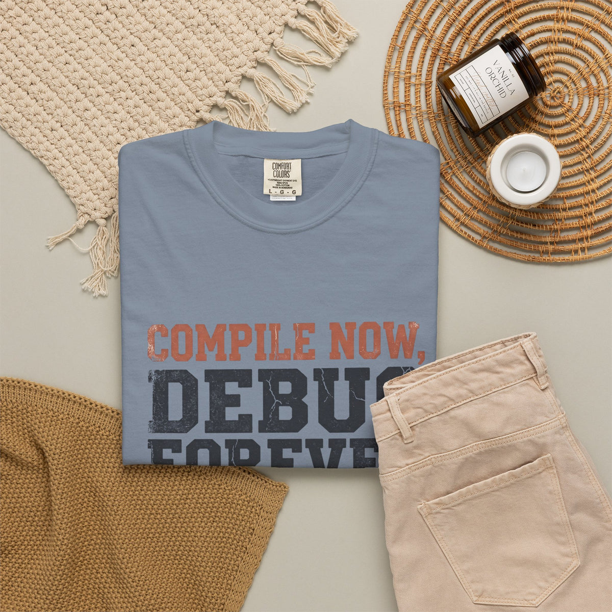 Compile Now, Debug Forever Funny Programmer Shirt, Coding Humor Tee, Software Developer Gift, Computer Geek T-Shirt