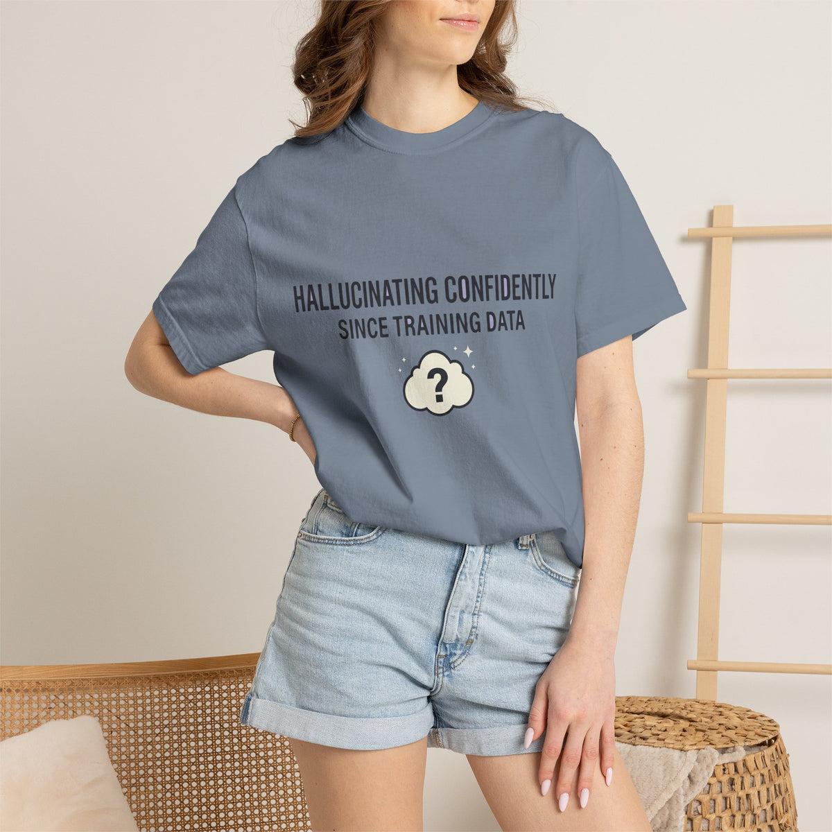 Hallucinating Confidently Funny AI Shirt, Programmer Humor Tee, Machine Learning Joke, Sarcastic Developer Gift, Computer Geek T-Shirt