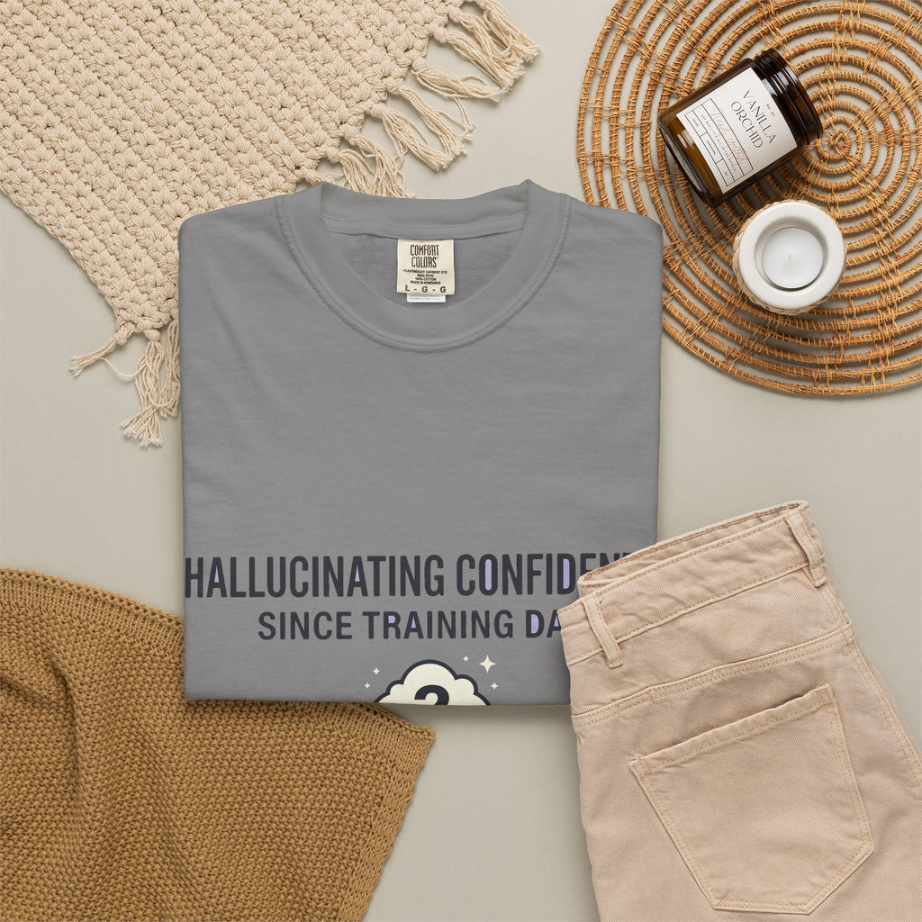 Hallucinating Confidently Funny AI Shirt, Programmer Humor Tee, Machine Learning Joke, Sarcastic Developer Gift, Computer Geek T-Shirt